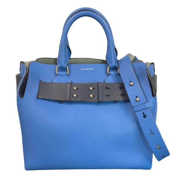 13 20220924 Burberry Leather Handbag Blue