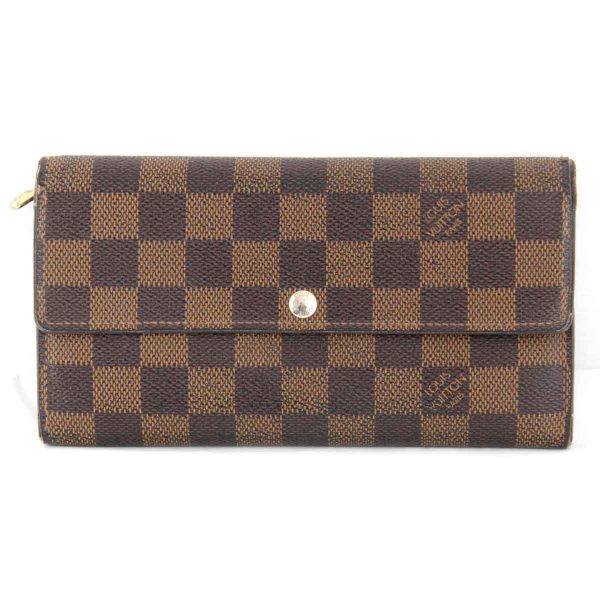 1304240408537t 1 Louis Vuitton Portefeuille Sara Damier Canvas Long Wallet