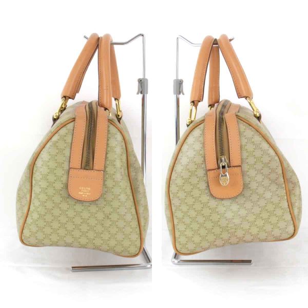 1315240107671t 3 Celine Handbag PVC Macadam Pattern Beige