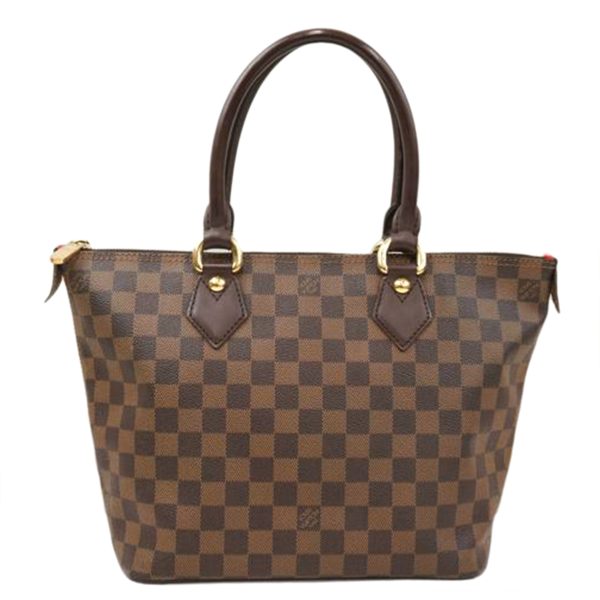 13243 1 Louis Vuitton Saleya PM Damier Ebene Canvas Tote Bag Brown