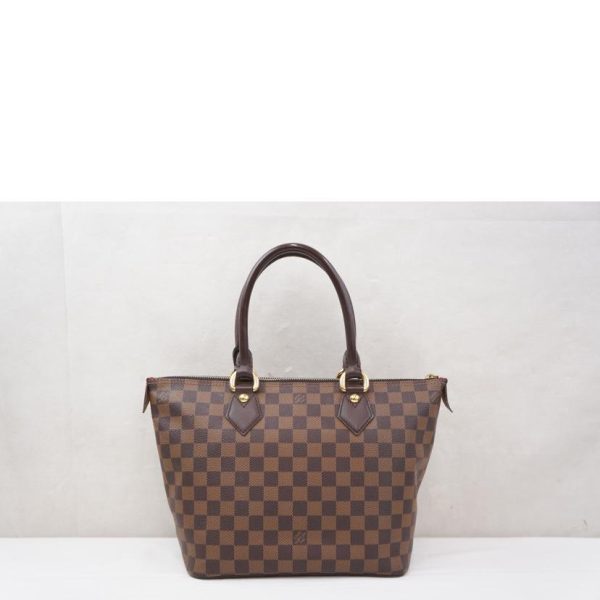 13243 2 Louis Vuitton Saleya PM Damier Ebene Canvas Tote Bag Brown