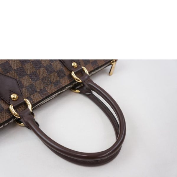 13243 3 Louis Vuitton Saleya PM Damier Ebene Canvas Tote Bag Brown