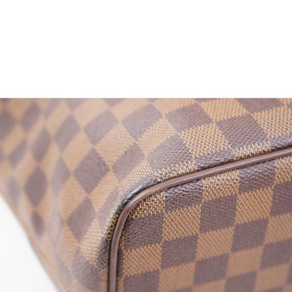 13243 7 Louis Vuitton Saleya PM Damier Ebene Canvas Tote Bag Brown