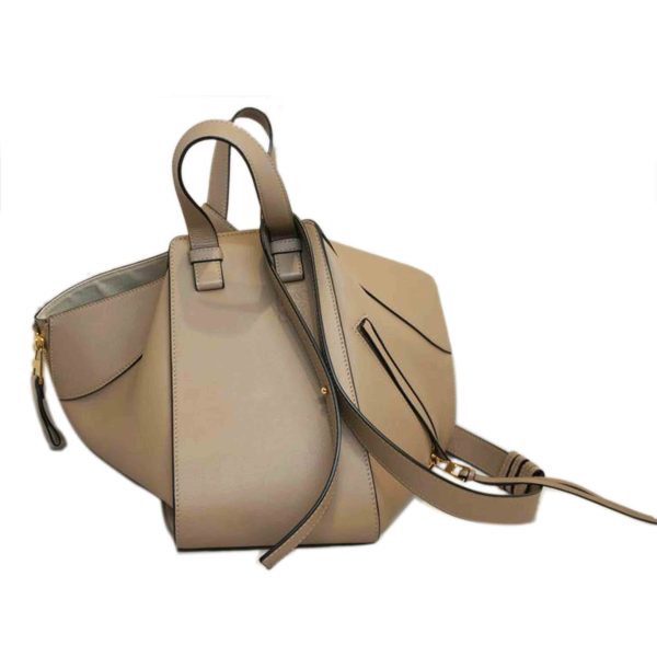 13382 1 Loewe Hammock Medium Calf Shoulder Bag Beige