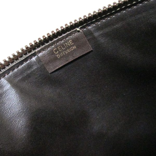 136572 6 Celine Vintage Old Monogram Chain Shoulder Bag Brown