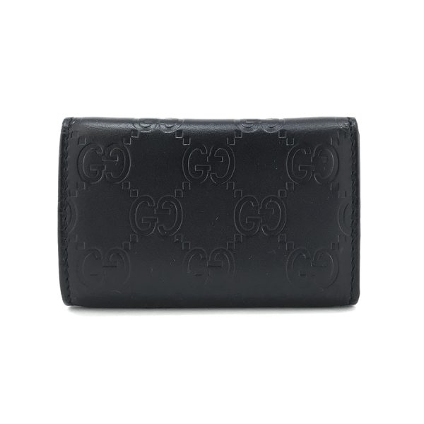 138093 a0v1g 1000 02 Gucci Guccisima Leather Key Case 6 Rows Black