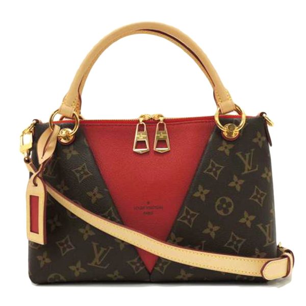 14173 1 Louis Vuitton BB Monogram Threes Tote Bag Brown Red