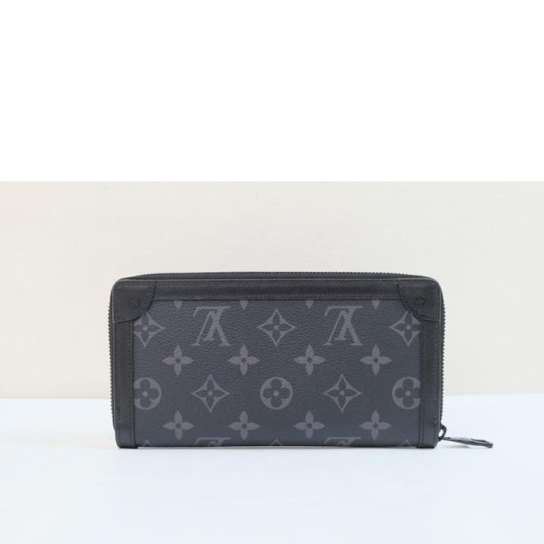 14270 2 Louis Vuitton Trunk Zippy Wallet Monogram Eclipse Black