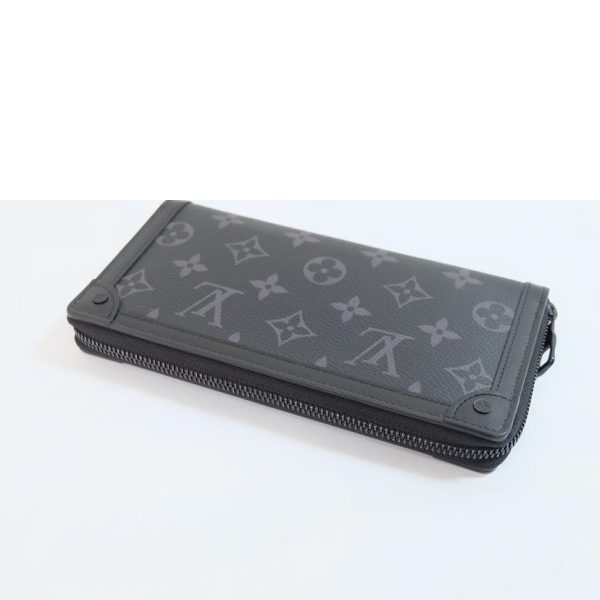 14270 3 Louis Vuitton Trunk Zippy Wallet Monogram Eclipse Black