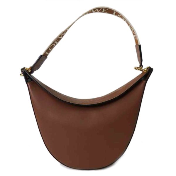 14519 1 Loewe Luna Leather Handbag Brown