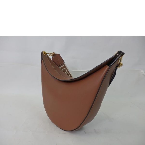 14519 3 Loewe Luna Leather Handbag Brown