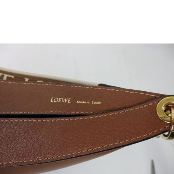 14519 7 Loewe Luna Leather Handbag Brown