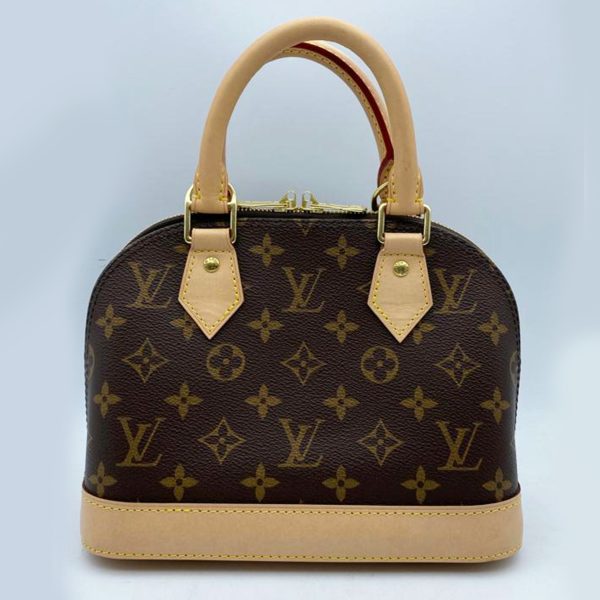 14572 2 Louis Vuitton Alma BB Monogram Handbag Brown