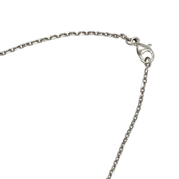 147992fp03 05 Hermes Pop Ash Mini Chain Top Necklace Black Silver