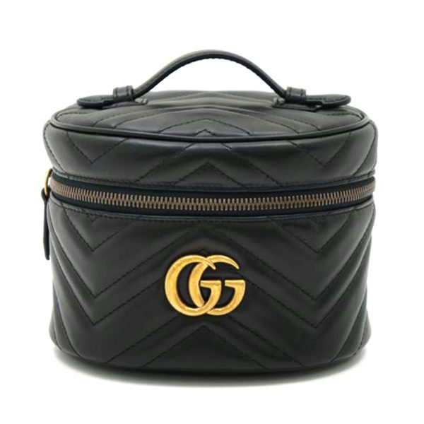 15258 1 Gucci GG Marmont Vanity Backpack Black