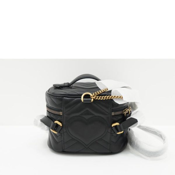 15258 2 Gucci GG Marmont Vanity Backpack Black