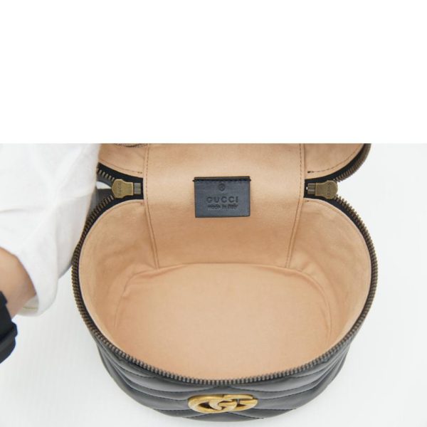 15258 5 Gucci GG Marmont Vanity Backpack Black