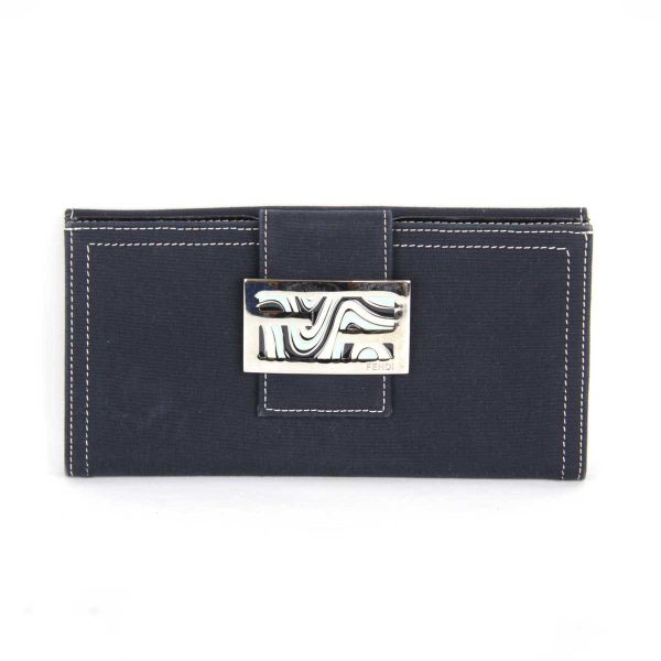 1545231006499t 1 Fendi Canvas Leather Bifold Wallet Navy