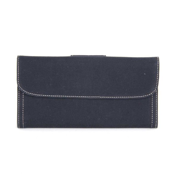 1545231006499t 2 Fendi Canvas Leather Bifold Wallet Navy