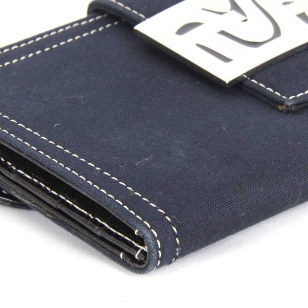 1545231006499t 5 Fendi Canvas Leather Bifold Wallet Navy