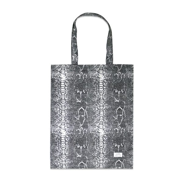 157922430 Stampd Snake Printed Polyester Tote Bag Black