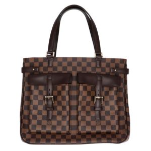 15967 1 Louis Vuitton Monogram Canvas Black Calfskin Petite Malle