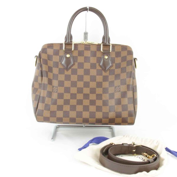 1606240408783t 1 Louis Vuitton Speedy Bandouliere 25 Handbag Damier Canvas Damier Brown