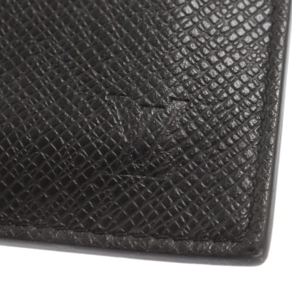 1624e240010 5 LOUIS VUITTON Taiga Noir Coin Case Card Case Leather Black