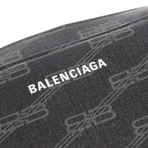 1624e290001 5 BALENCIAGA BB Monogram Signature Camera Bag Shoulder Bag Leather Black