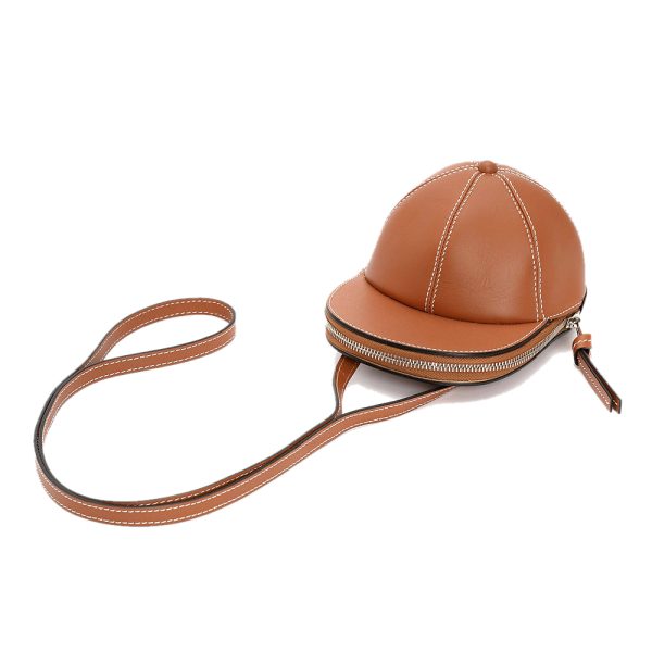 166859301 Jw Anderson Calf Leather Midi Cap Bag Brown