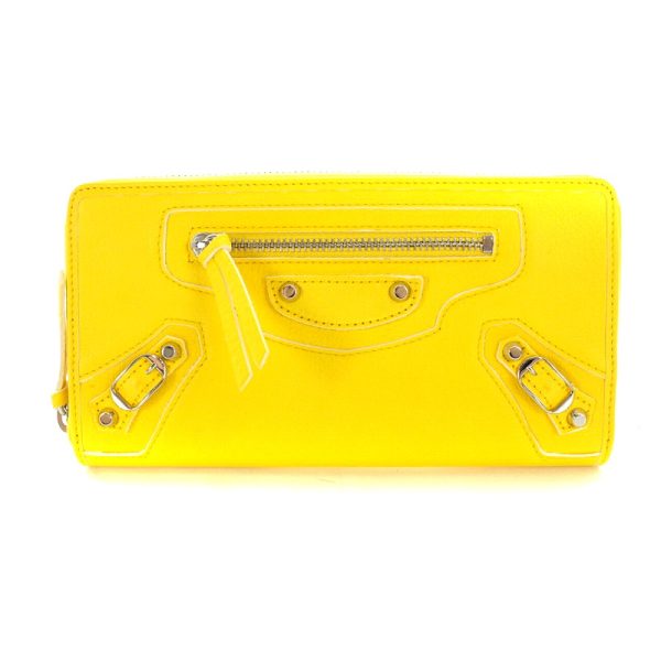 170 402305220096 1 Balenciaga Classic Continental Wallet Leather Yellow