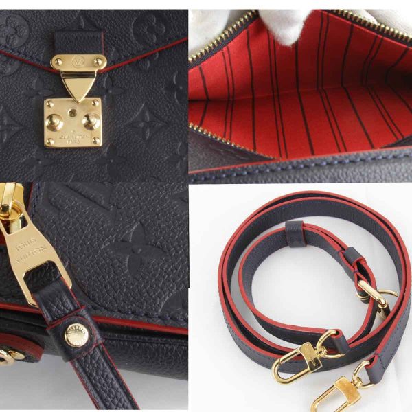 1706240308364t 10 Louis Vuitton Pochette Metis MM Shoulder Bag Monogram Empreinte Marine Rouge