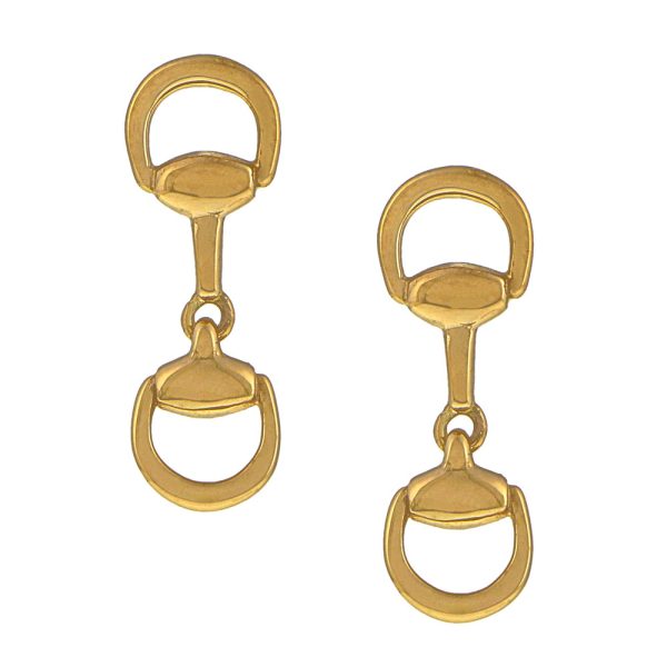 170807 j8500 8000 01 Gucci Horsebit Earrings Gold