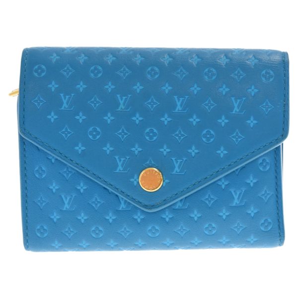 1723i190007 1 LOUIS VUITTON Portefeuille Victorine Trifold Wallet Canvas Blue