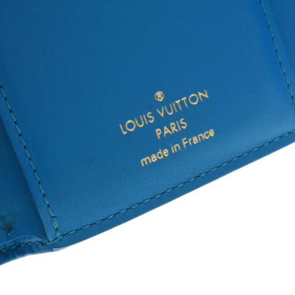 1723i190007 5 LOUIS VUITTON Portefeuille Victorine Trifold Wallet Canvas Blue