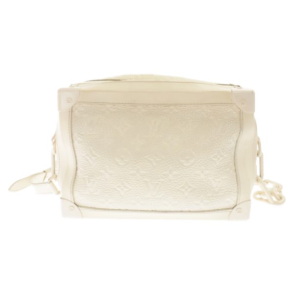 1723k200009 1 LOUIS VUITTON Soft Trunk Shoulder Bag Leather White