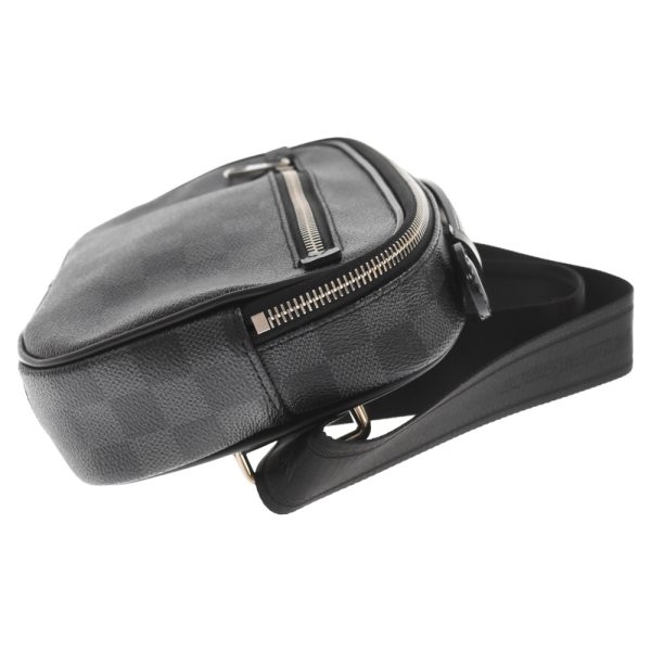 1724f020017 3 LOUIS VUITTON Umbraer Damier Graphite Hip Bag Leather Black