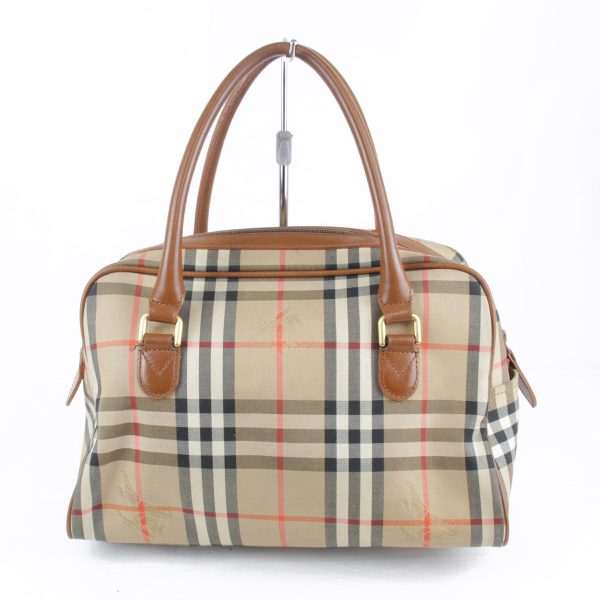 1795240408442t 2 Burberry Shadow Horse Nova Check Handbag Canvas