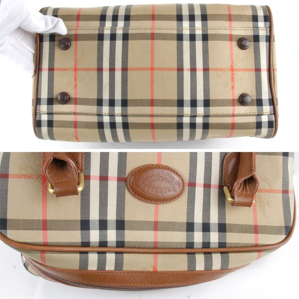 1795240408442t 5 Burberry Shadow Horse Nova Check Handbag Canvas