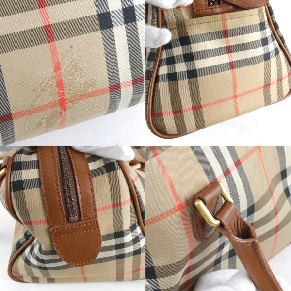 1795240408442t 7 Burberry Shadow Horse Nova Check Handbag Canvas