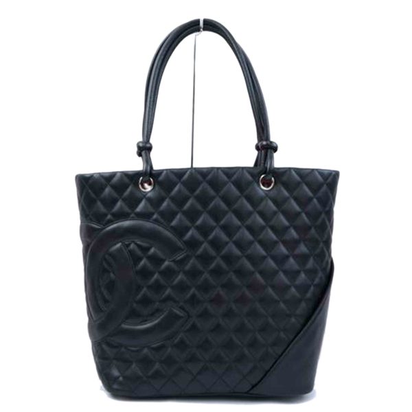 18184 1 Chanel Cambon Line Tote Bag Black