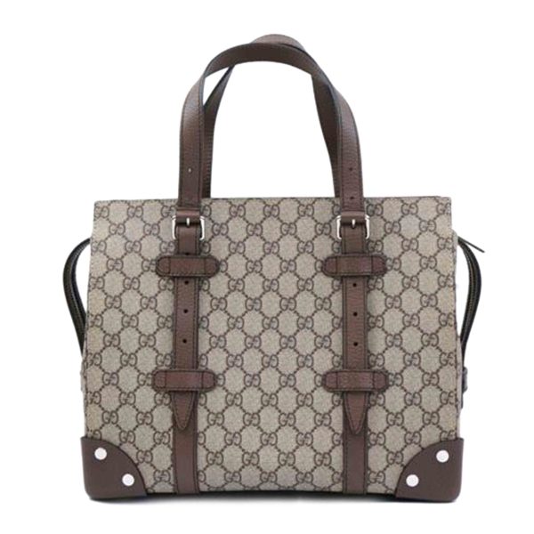 18532 1 Gucci GG Leather Detailing Kit Tote