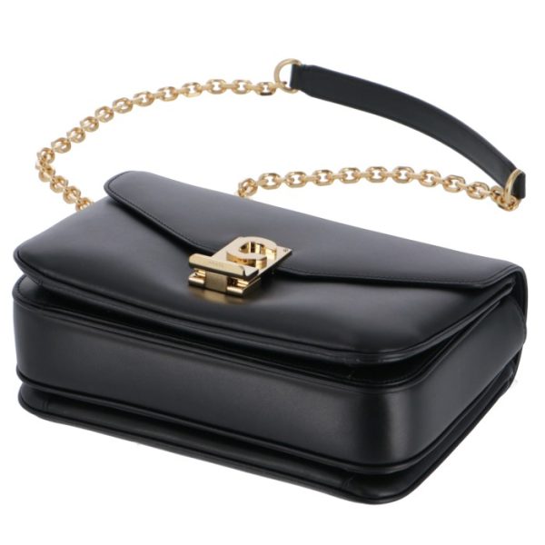 187253bfb38no 3 Celine C Medium Chain Shoulder Bag Black