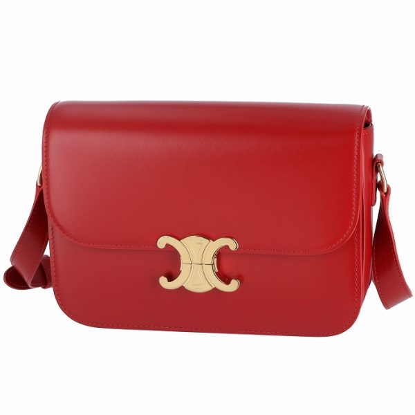 187363bf427ed 2 Celine Triomphe Shoulder Bag Red