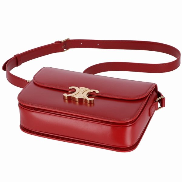 187363bf427ed 4 Celine Triomphe Shoulder Bag Red