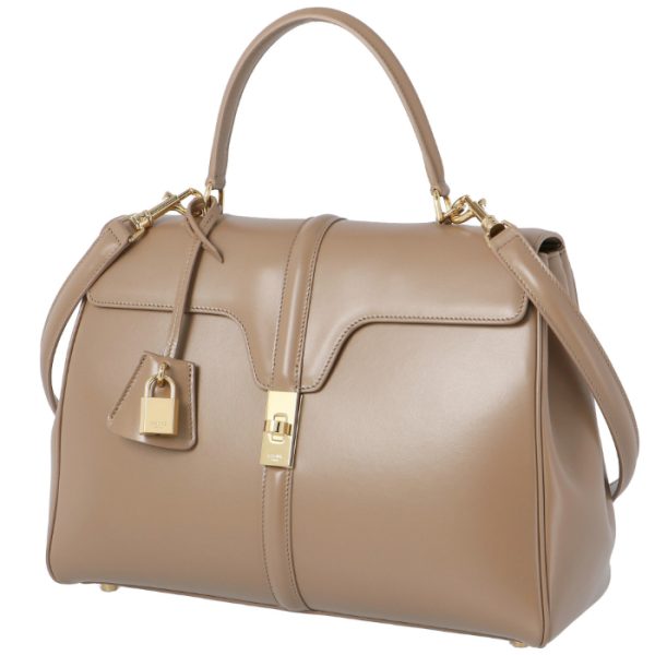 187373bey02bg 1 Celine 16 Saise Medium 2way Shoulder Bag Beige