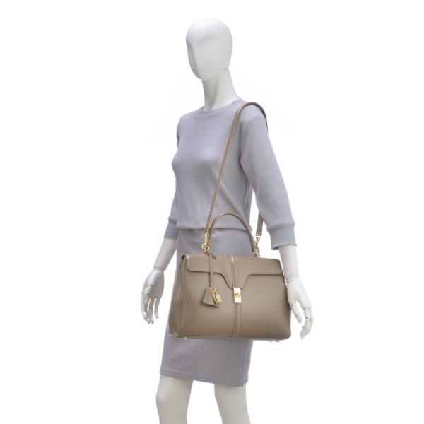 187373bey02bg 9 Celine 16 Saise Medium 2way Shoulder Bag Beige