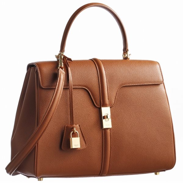 187373bf804lu Celine 16 Saise Shoulder Bag 2way Tan Brown