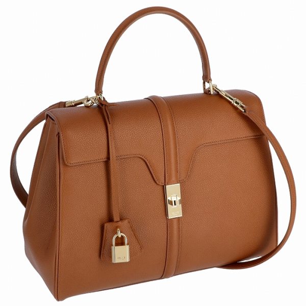 187373bf804lu 1 Celine 16 Saise Shoulder Bag 2way Tan Brown