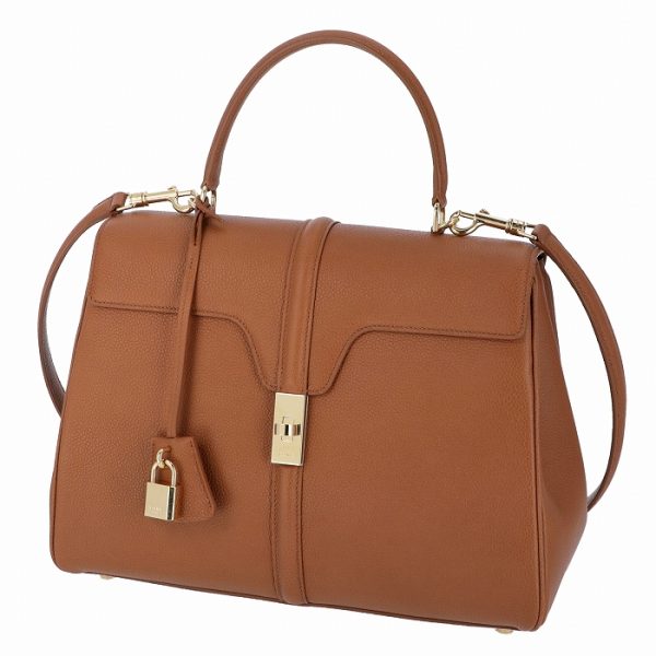 187373bf804lu 2 Celine 16 Saise Shoulder Bag 2way Tan Brown